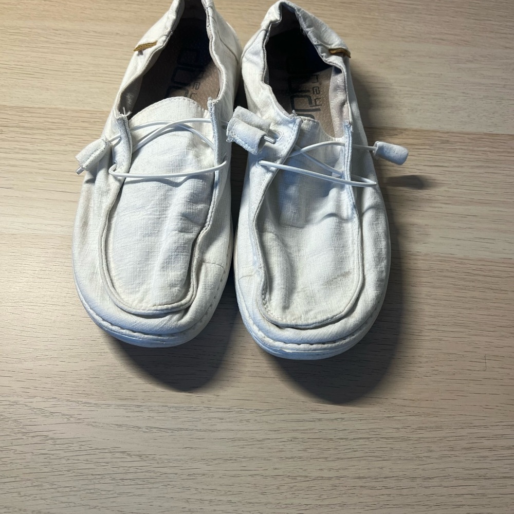 White Casual Slip-On Shoes Hey Dudes